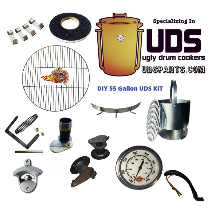 DIY UDS Complete Parts Kit for 55 gallon Ugly Drum Smoker 